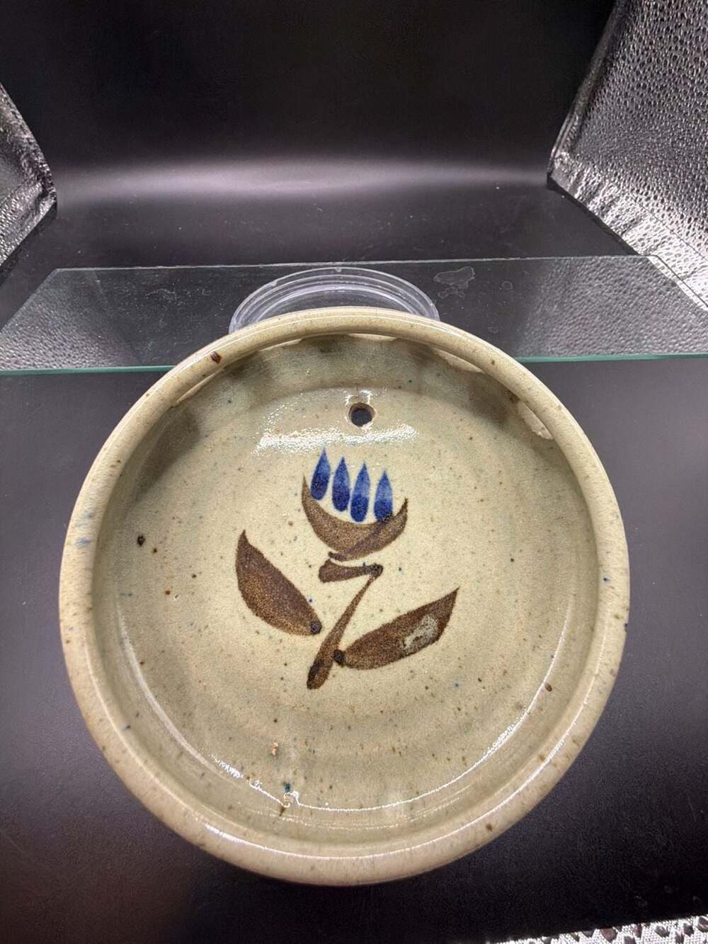Vintage Handcrafted Studio Art Pottery Floral Incense Burner or Potpourri Bowl